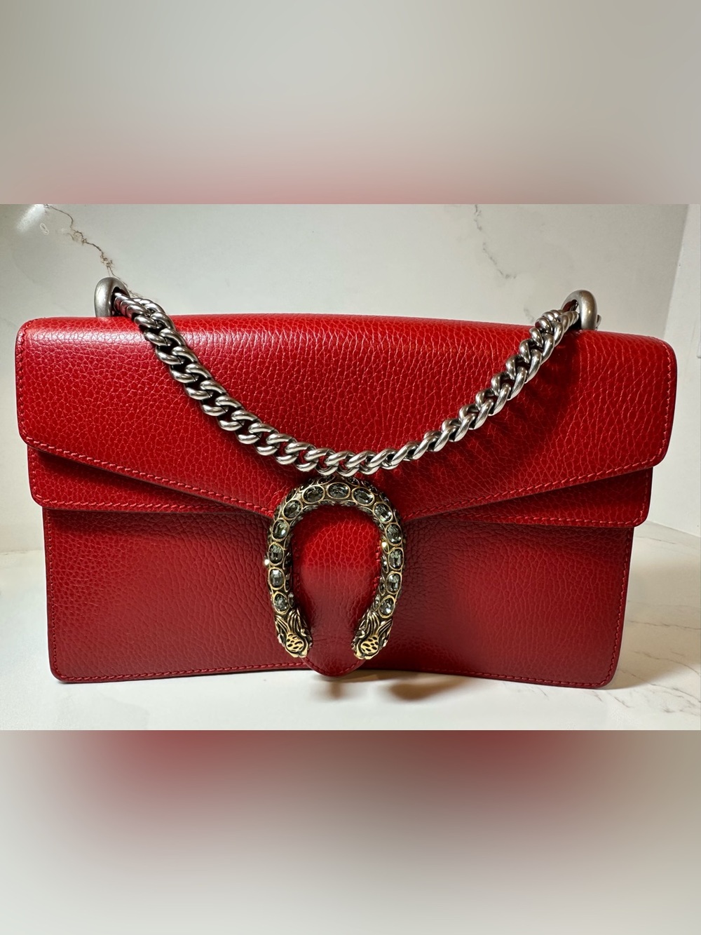Gucci Dionysus Small Leather Shoulder Bag – Hibiscus Red